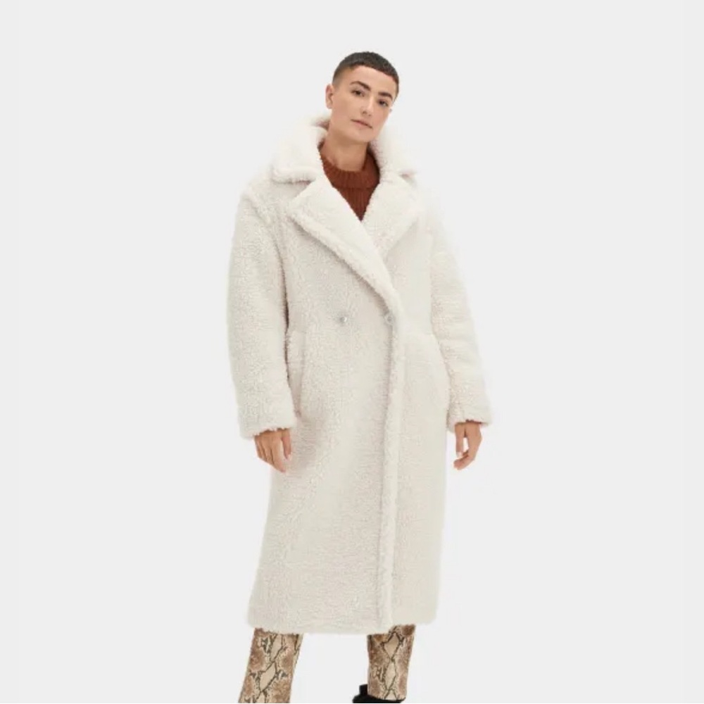 NWT- UGG Women's Long Gertrude Teddy Coat